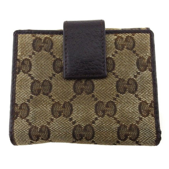 Authenticity guaranteed USED GUCCI  Wallet GG Canvas Beige Canvas x Leather - Picture 2 of 11